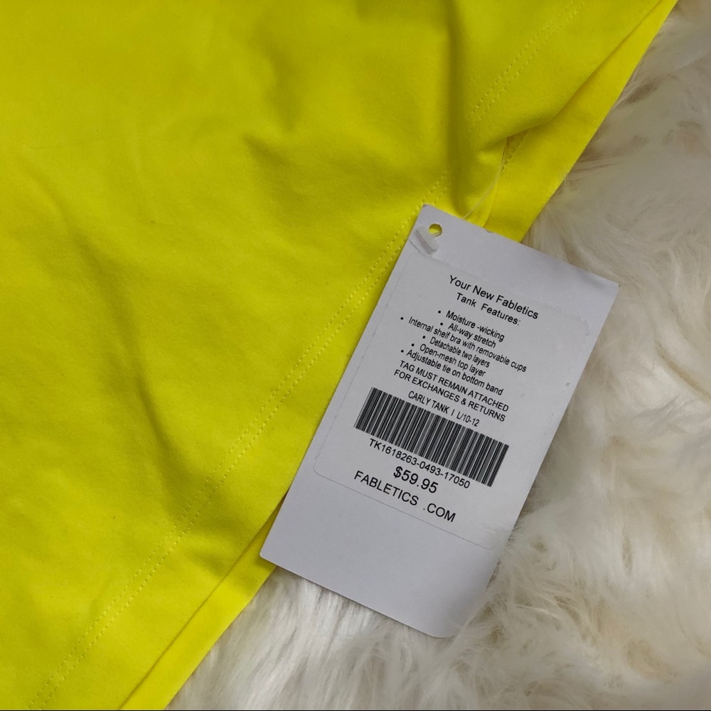 Fabletics Sz Large Yellow Workout Cami Top - Picture 5 of 7
